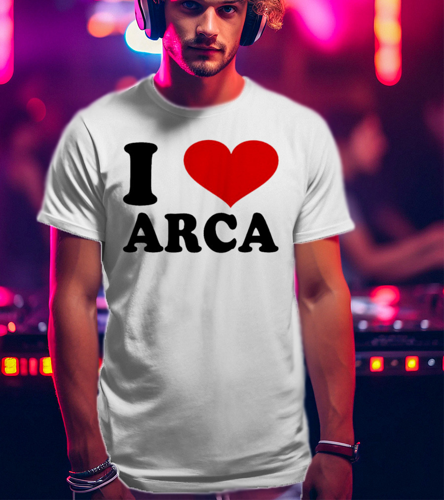 I Heart Arca Bold Text With Red Heart T-Shirt