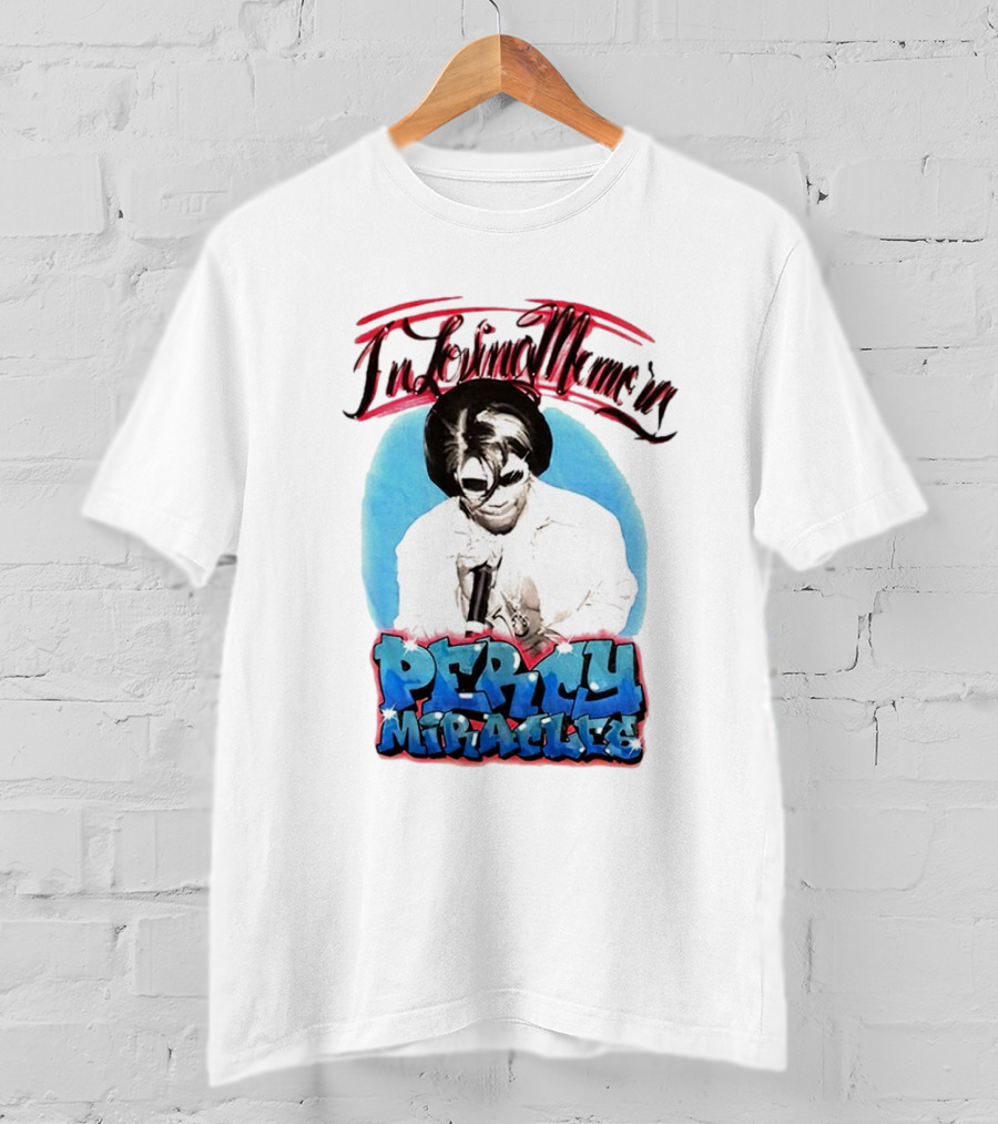 In Loving Memory Percy Miracles Blue And Pink Retro T-Shirt