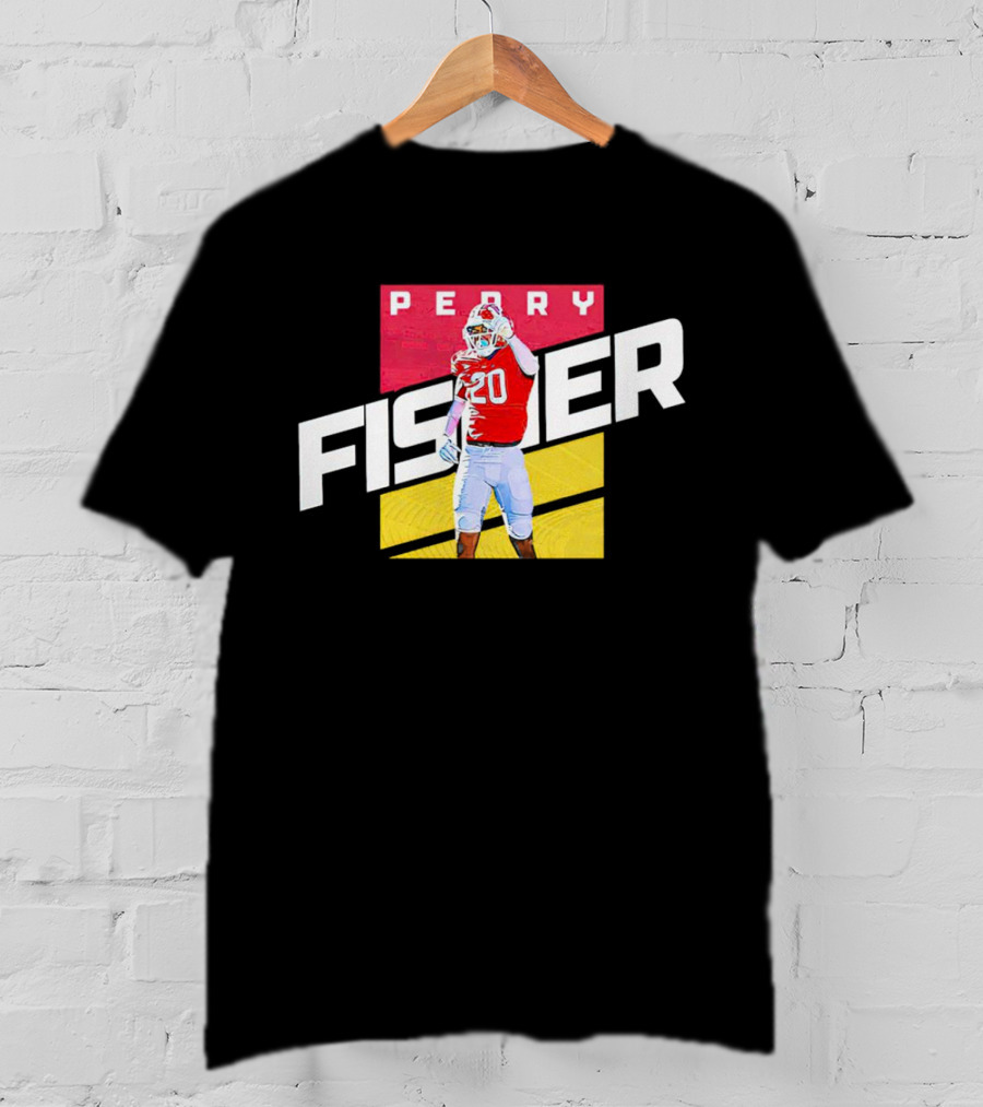 Perry Fisher Game Day Action Maryland Terrapins Football T-Shirt