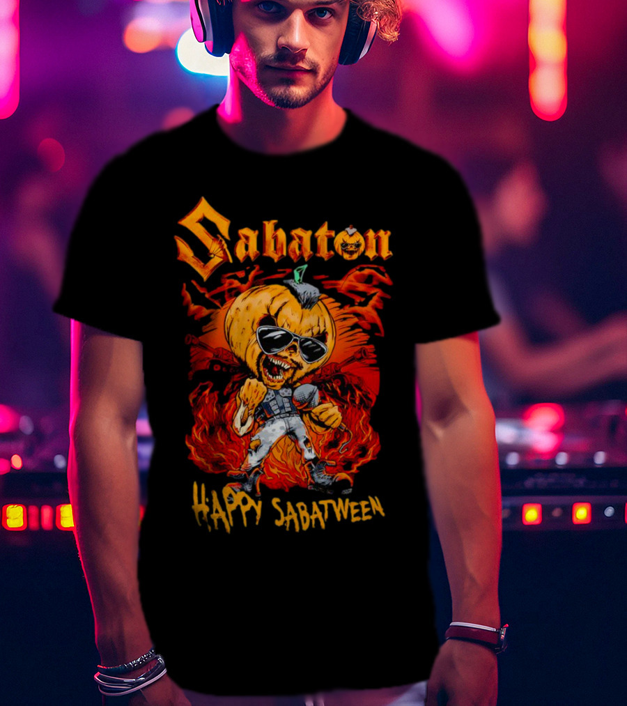 Sabaton Pumpkin Mic Sunglasses Happy Sabatween Halloween T-Shirt