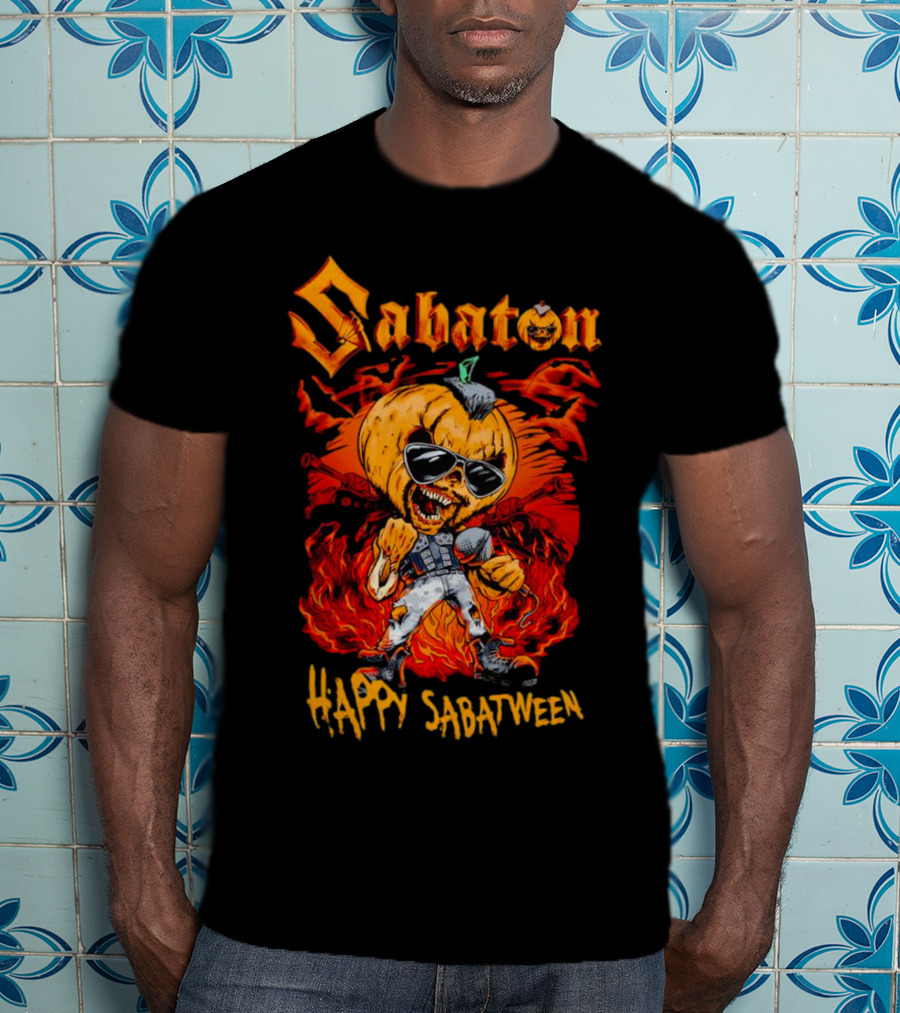 Sabaton Pumpkin Mic Sunglasses Happy Sabatween Halloween T-Shirt