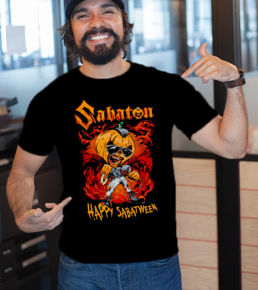 Sabaton Pumpkin Mic Sunglasses Happy Sabatween Halloween T-Shirt