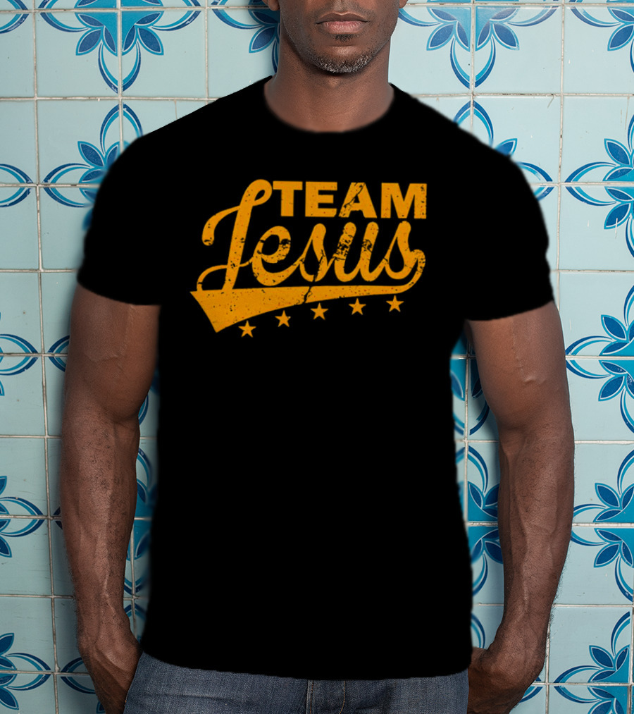 Team Jesus Vintage Style Retro Stars T-Shirt