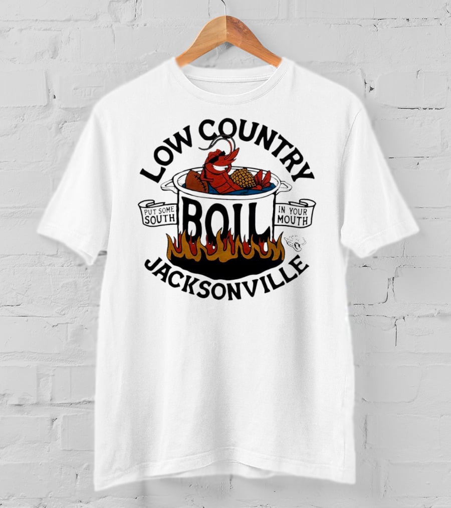 Low Country Boil Put Some South In Your Mouth Jacksonville Jaguars T-Shirt