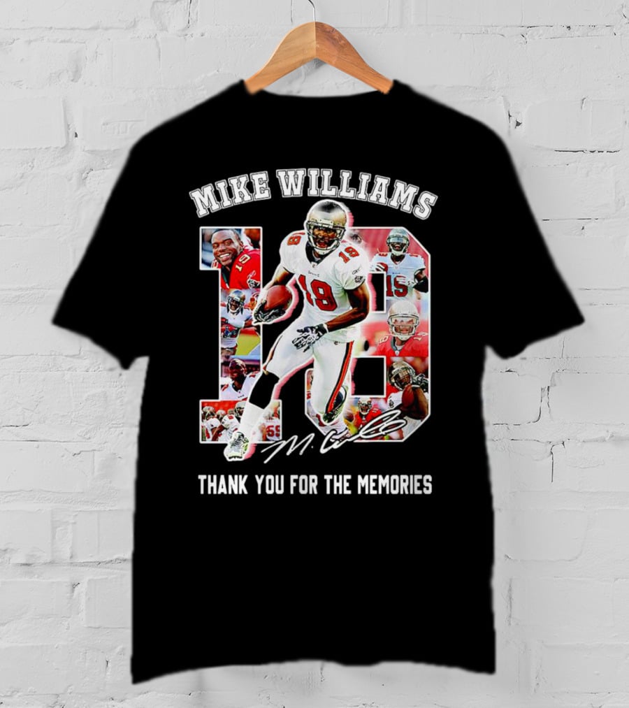 Mike Williams 19 Thank You For The Memories Tampa Bay Buccaneers Signature T-Shirt