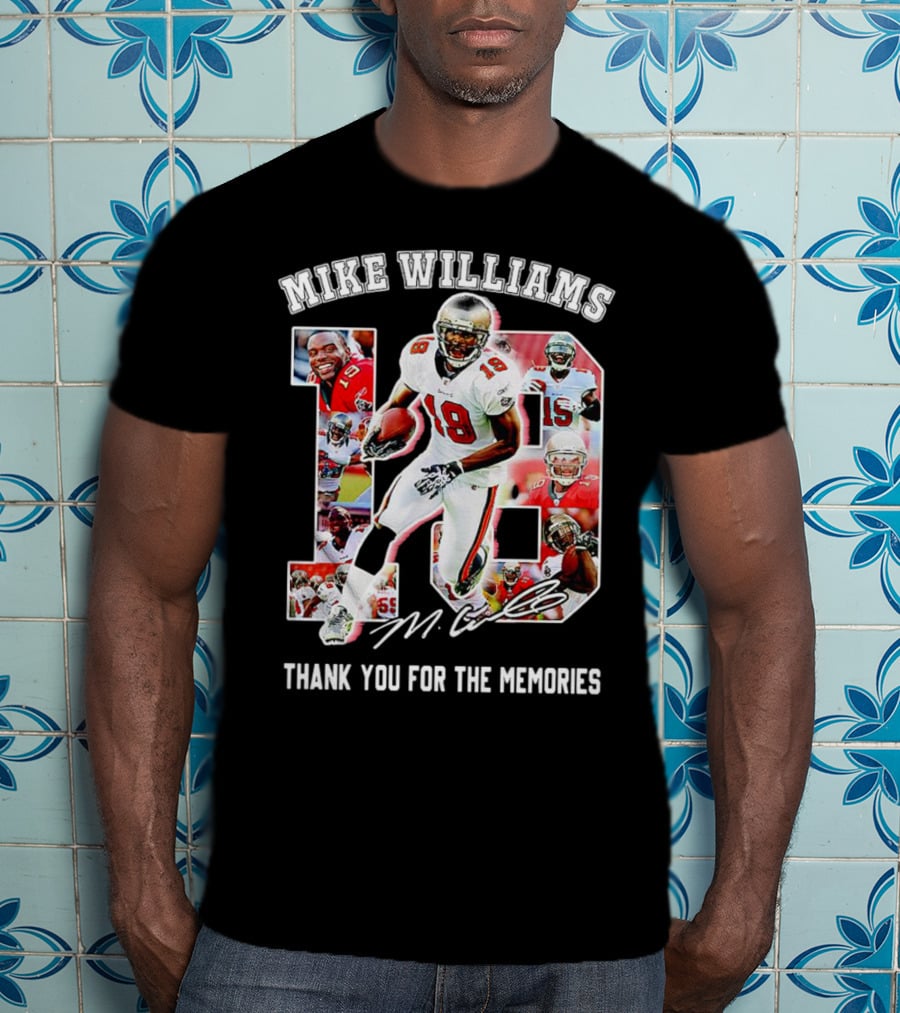 Mike Williams 19 Thank You For The Memories Tampa Bay Buccaneers Signature T-Shirt
