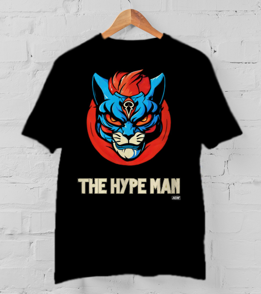 AEW Alex Abrahantes The Hype Man Fierce Cat Head T-Shirt