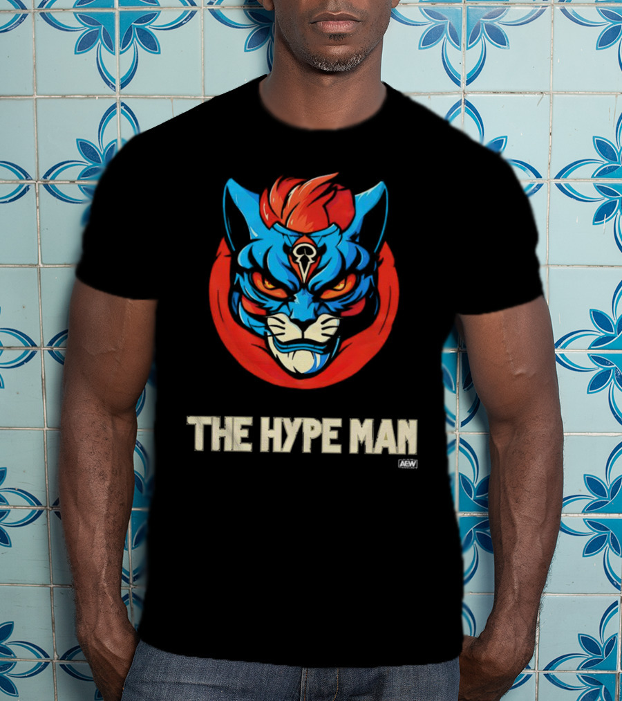 AEW Alex Abrahantes The Hype Man Fierce Cat Head T-Shirt