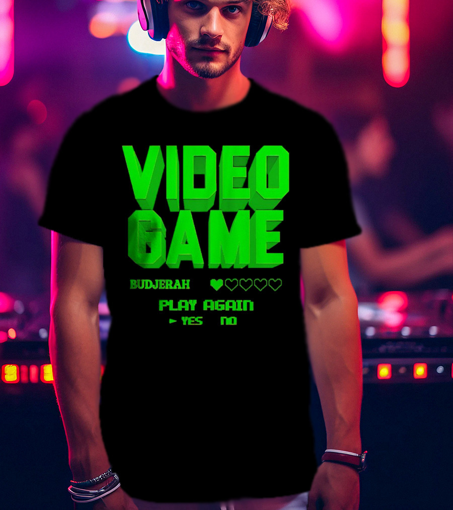 Video Game Budjerah Play Again Yes No T-Shirt
