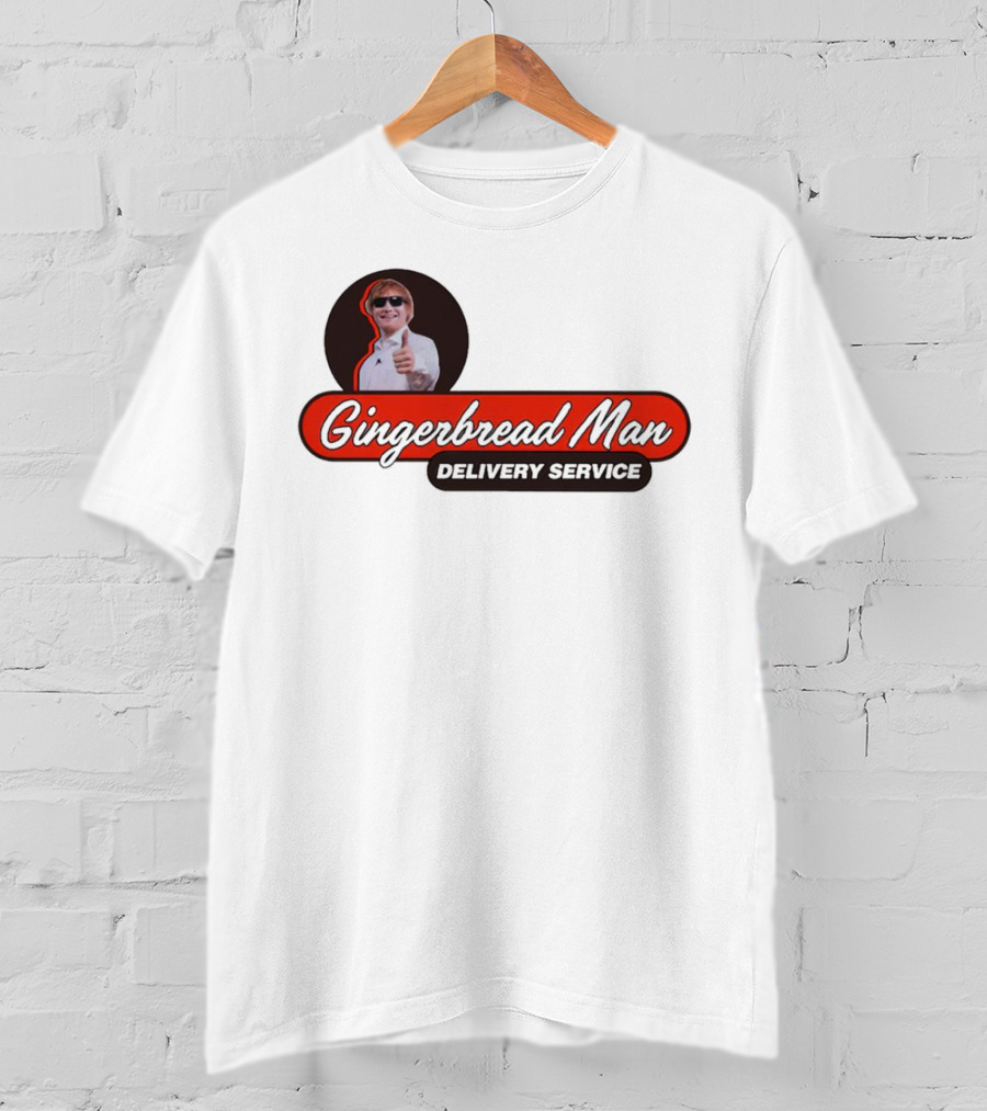 Gingerbread Man Delivery Service Cool Thumbs Up T-Shirt