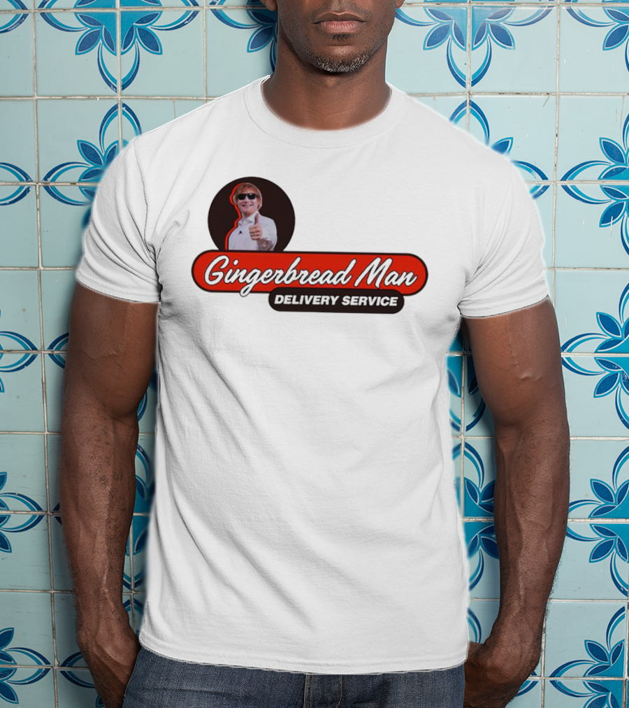 Gingerbread Man Delivery Service Cool Thumbs Up T-Shirt
