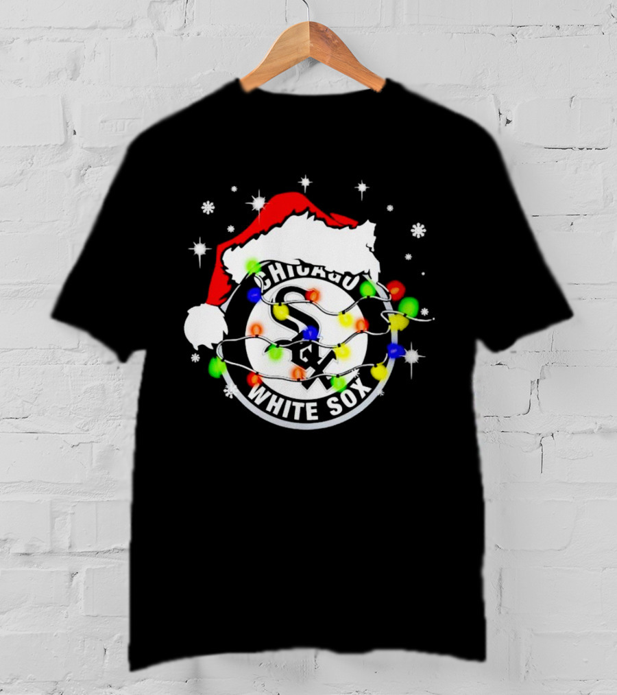 Chicago White Sox Christmas Santa Hat With Lights T-Shirt