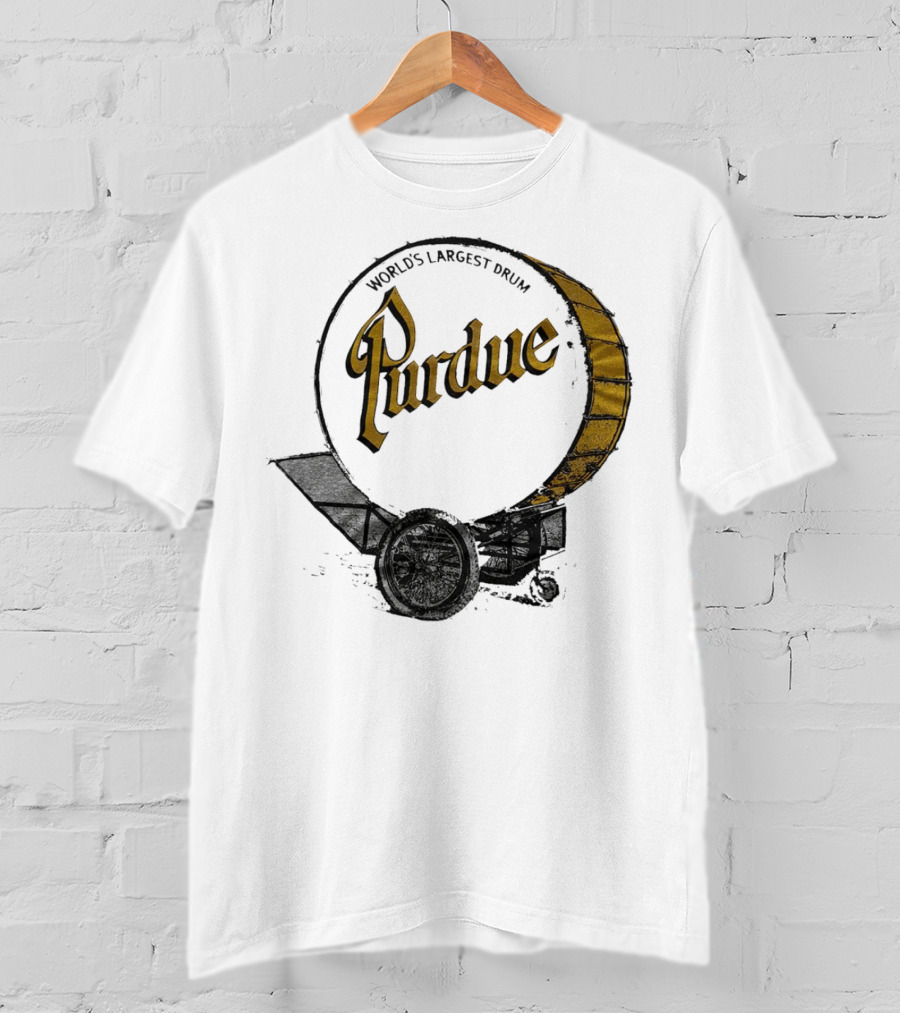 World's Largest Drum Purdue Black And Gold Band Heritage T-Shirt