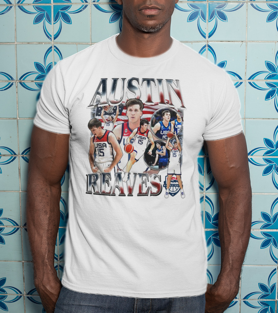 Austin Reaves USA National Basketball Team Highlights And Portrait Collection T-Shirt
