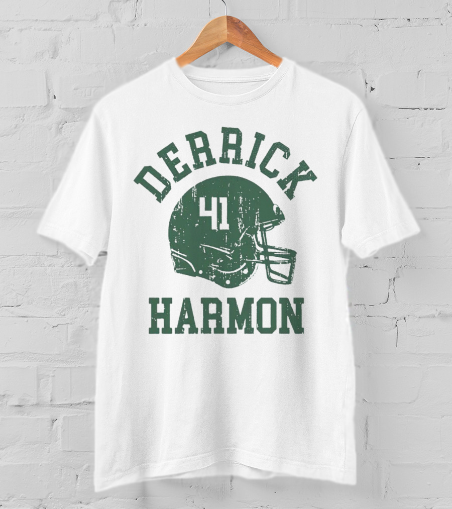 Derrick Harmon 41 Helmet Michigan State Spartans Football T-Shirt