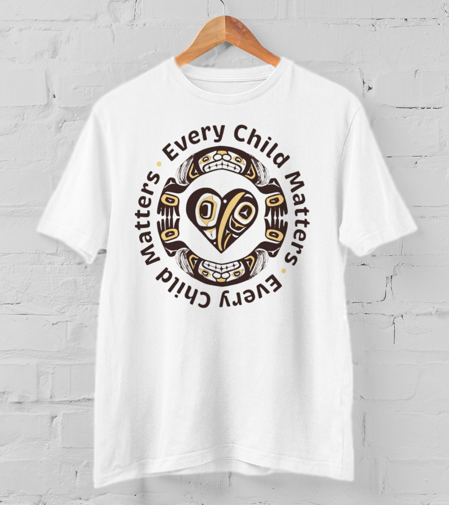 Every Child Matters Indigenous Symbol Heart T-Shirt