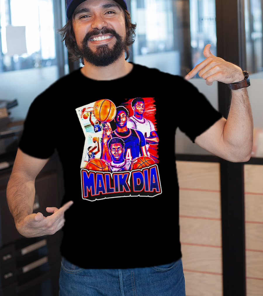 Malik Dia Basketball Vintage Number 4 T-Shirt