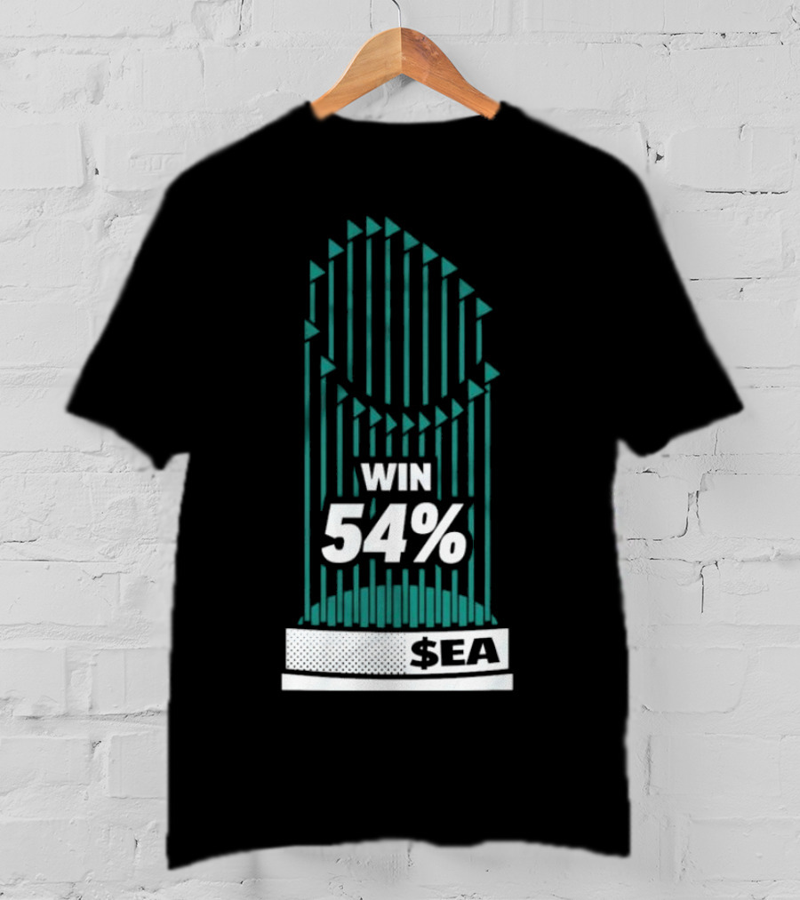 Seattle Mariners Win 54% $SEA Iconic Trophy T-Shirt