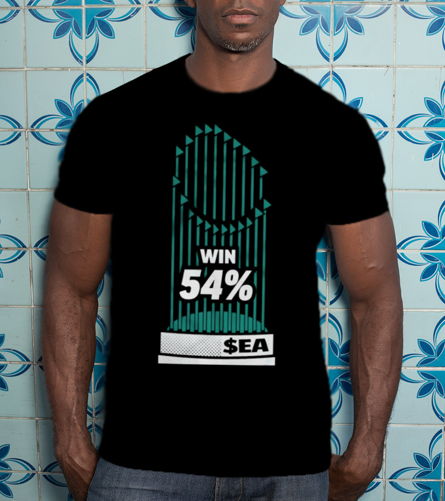 Seattle Mariners Win 54% $SEA Iconic Trophy T-Shirt