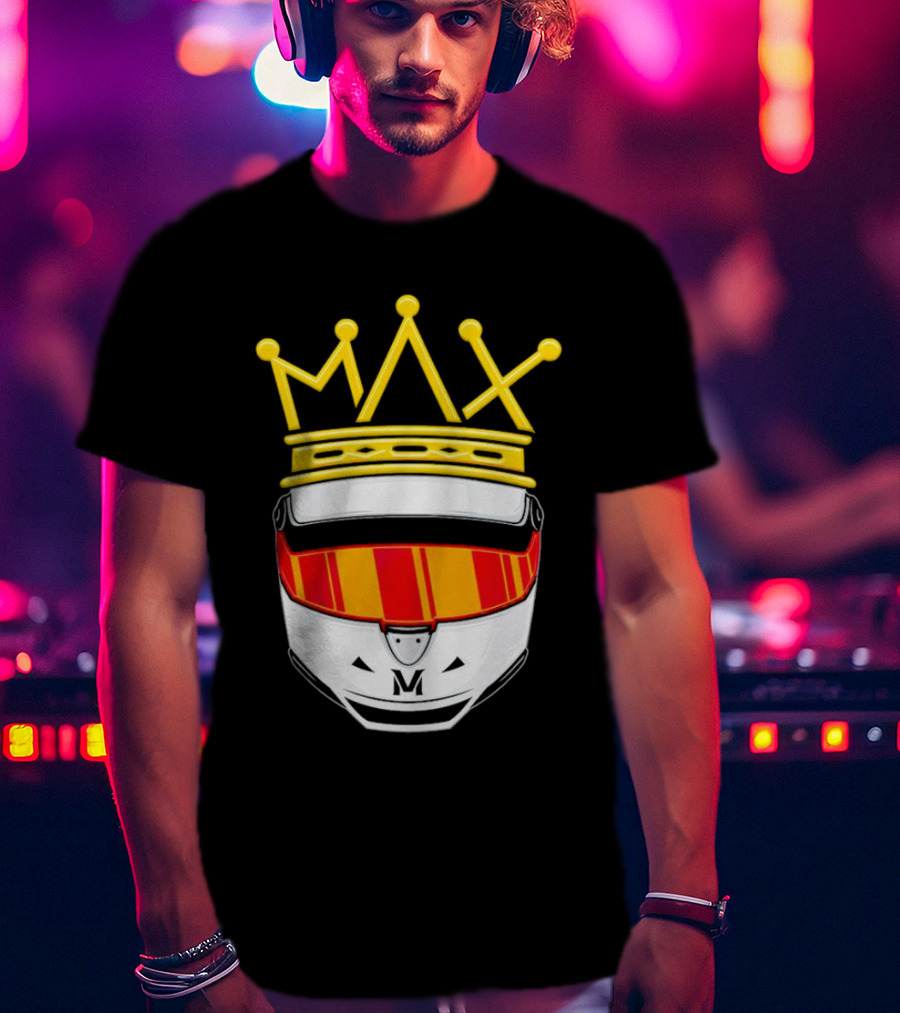 Max Helmet King Racing Congrats Iconic Crown Victory T-Shirt