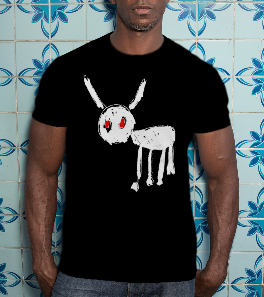Drake For All The Dogs White Sketch Red Eyes T-Shirt