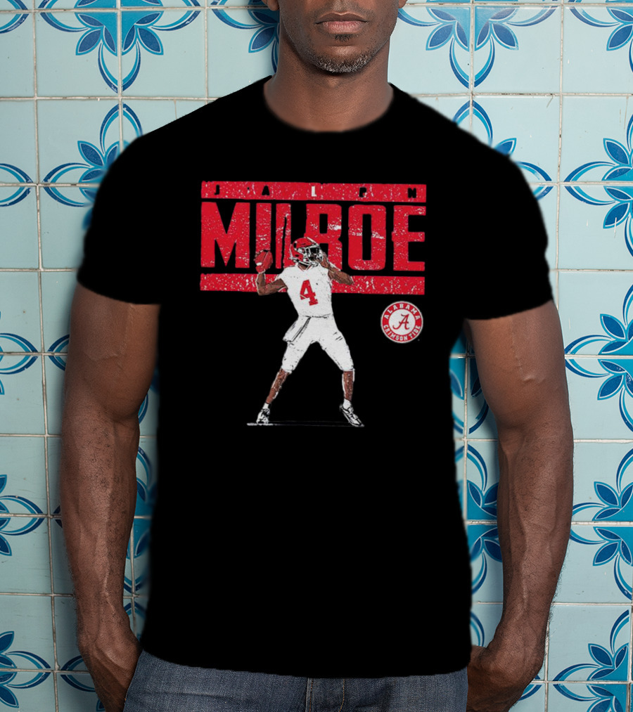 Jalen Milroe Alabama Crimson Tide NCAA Football Player Number 4 T-Shirt