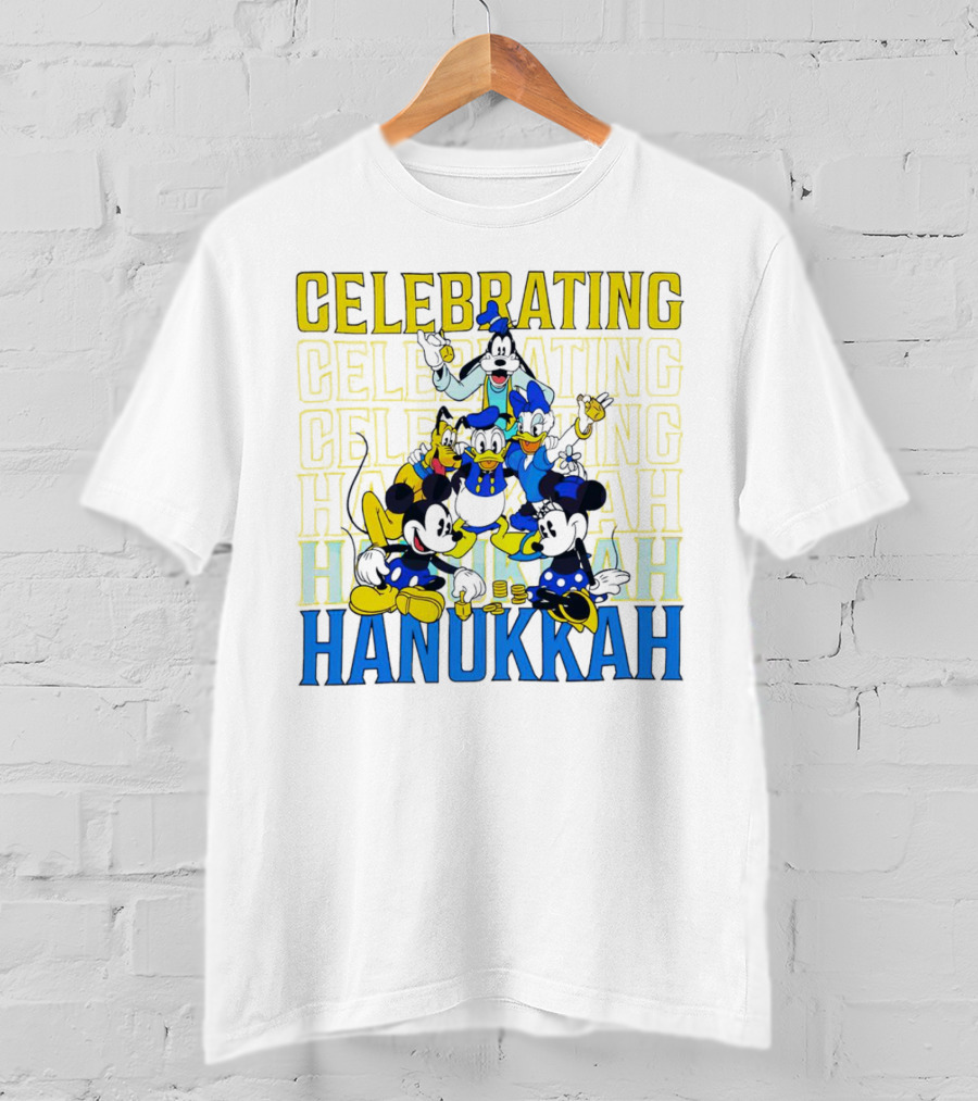 Celebrating Hanukkah Mickey Mouse And Friends T-Shirt