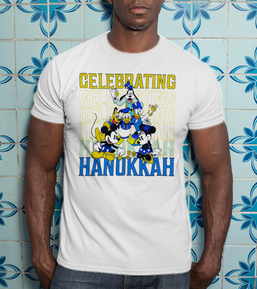 Celebrating Hanukkah Mickey Mouse And Friends T-Shirt