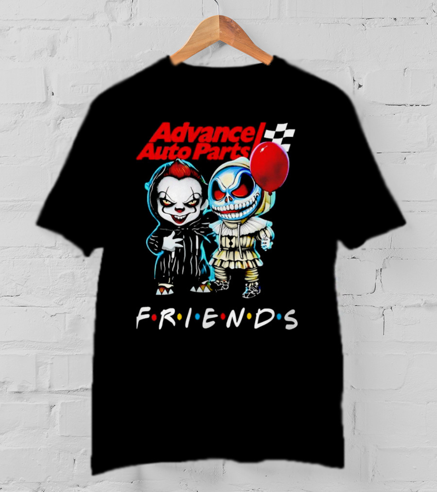 Advance Auto Parts Pennywise Jack Skellington Friends Halloween Red Balloon T-Shirt