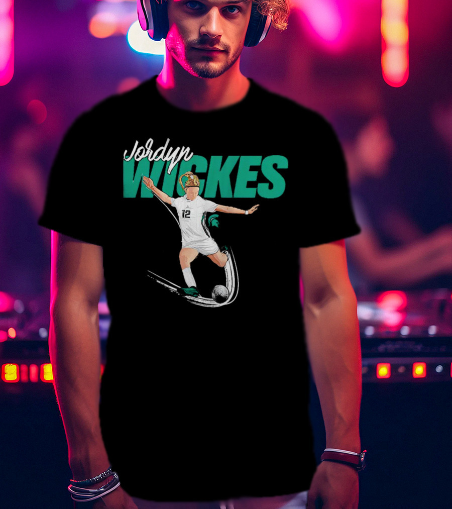Jordyn Wickes Michigan State NCAA Women’s Soccer Caricature T-Shirt