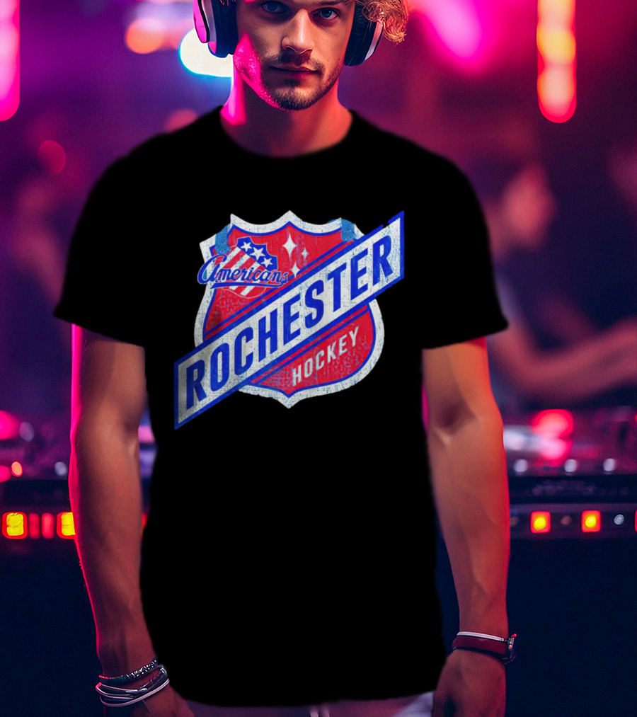 Rochester Americans Hockey Shield Badge T-Shirt