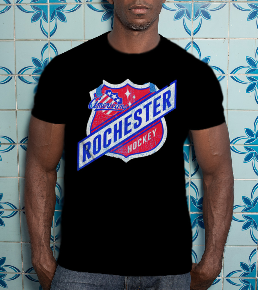 Rochester Americans Hockey Shield Badge T-Shirt
