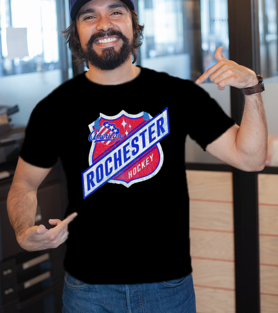 Rochester Americans Hockey Shield Badge T-Shirt