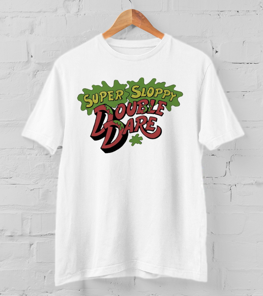 Super Sloppy Double Dare Nickelodeon Classic Game Show T-Shirt