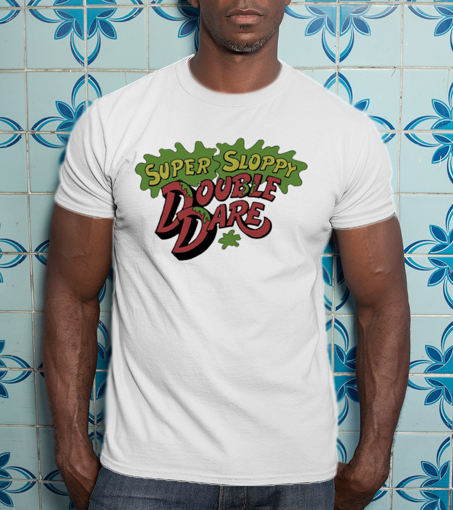 Super Sloppy Double Dare Nickelodeon Classic Game Show T-Shirt