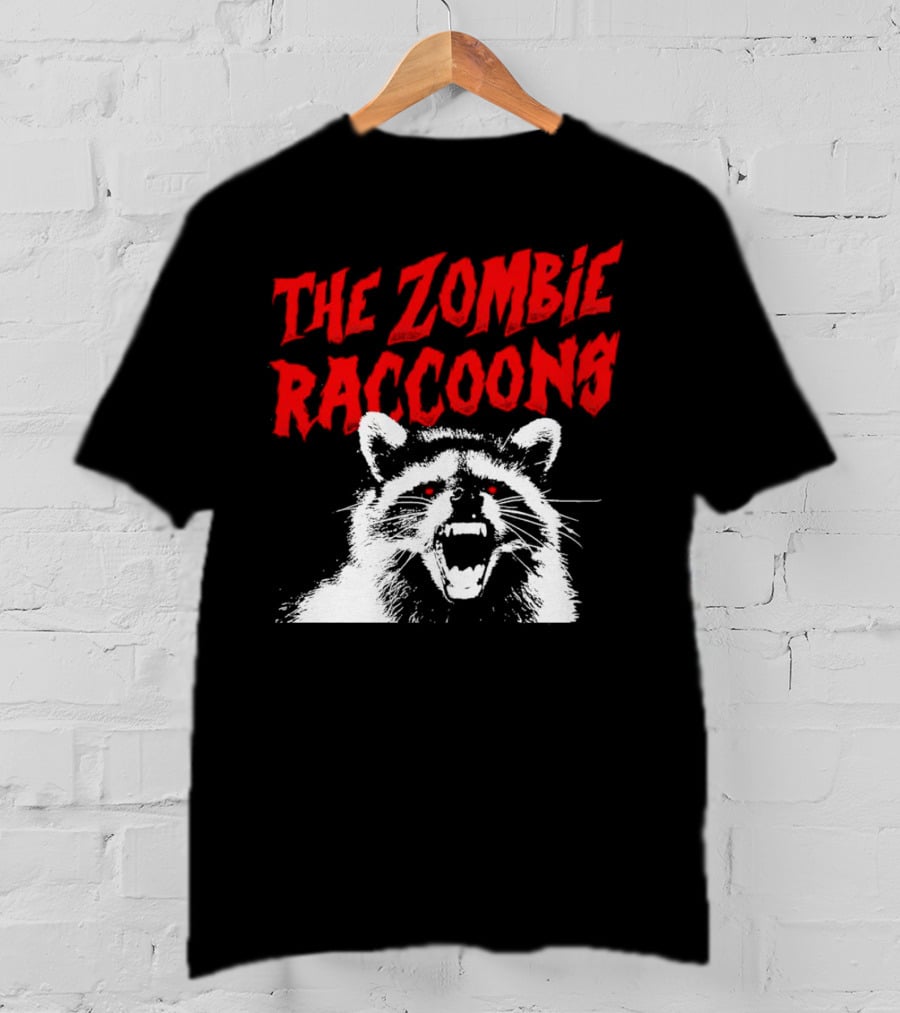 The Zombie Raccoons Fierce Creature Horror T-Shirt
