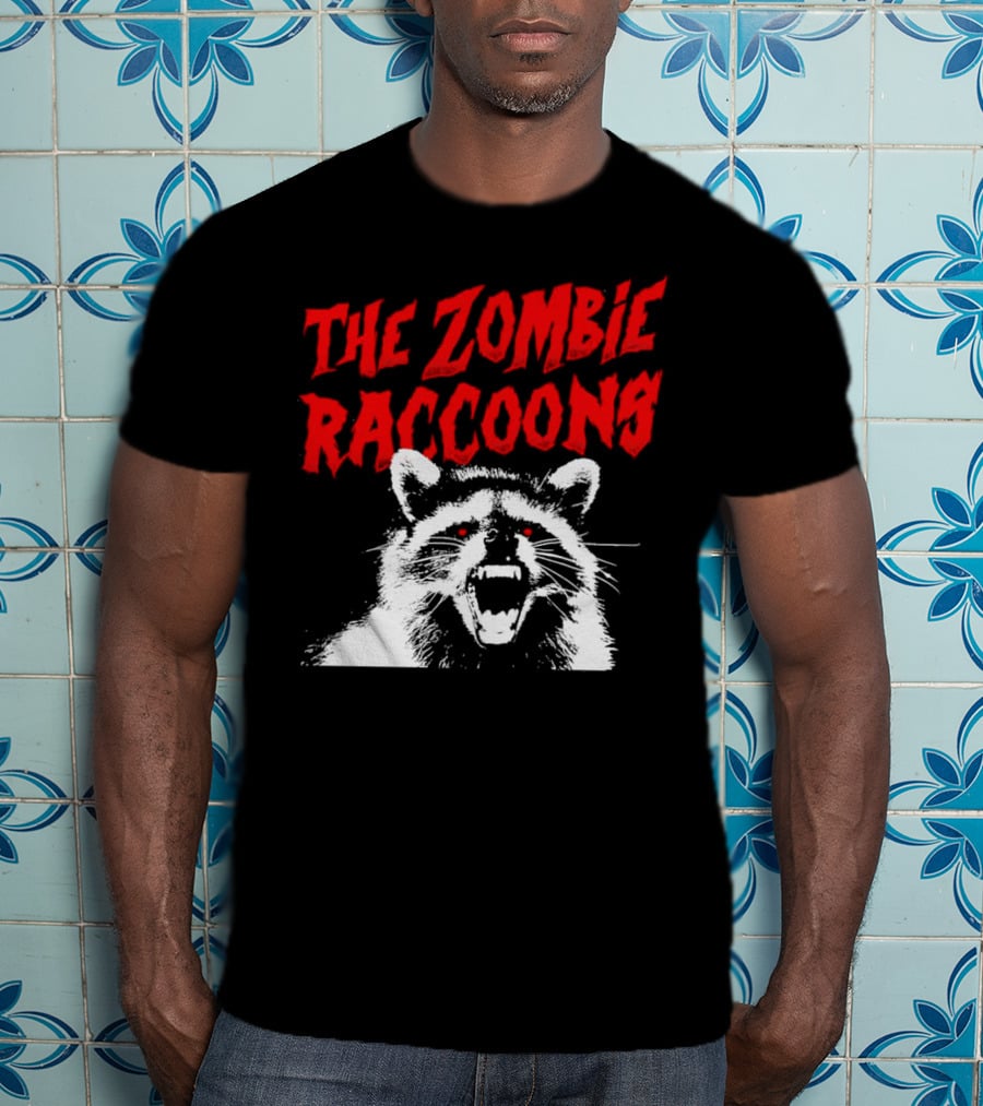 The Zombie Raccoons Fierce Creature Horror T-Shirt