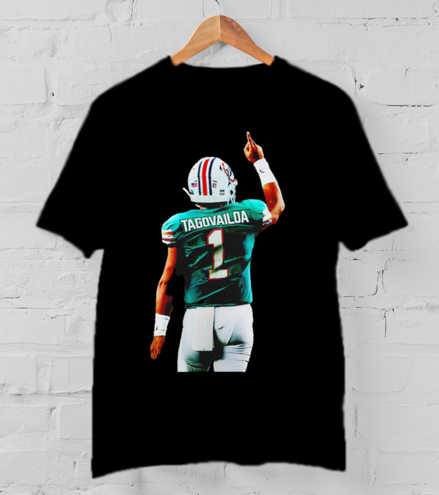 Tua Tagovailoa Miami Dolphins Number 1 Football Player T-Shirt