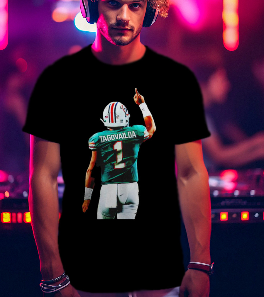Tua Tagovailoa Miami Dolphins Number 1 Football Player T-Shirt
