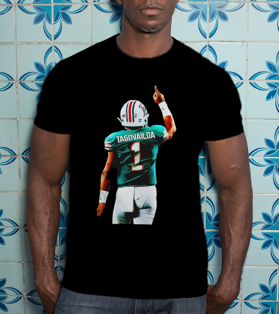 Tua Tagovailoa Miami Dolphins Number 1 Football Player T-Shirt