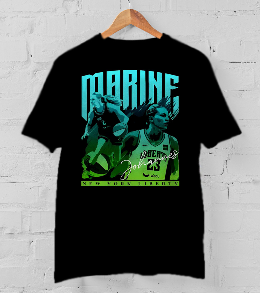 Marine Johannes New York Liberty Signature Jersey Number 23 Webu Basketball T-Shirt