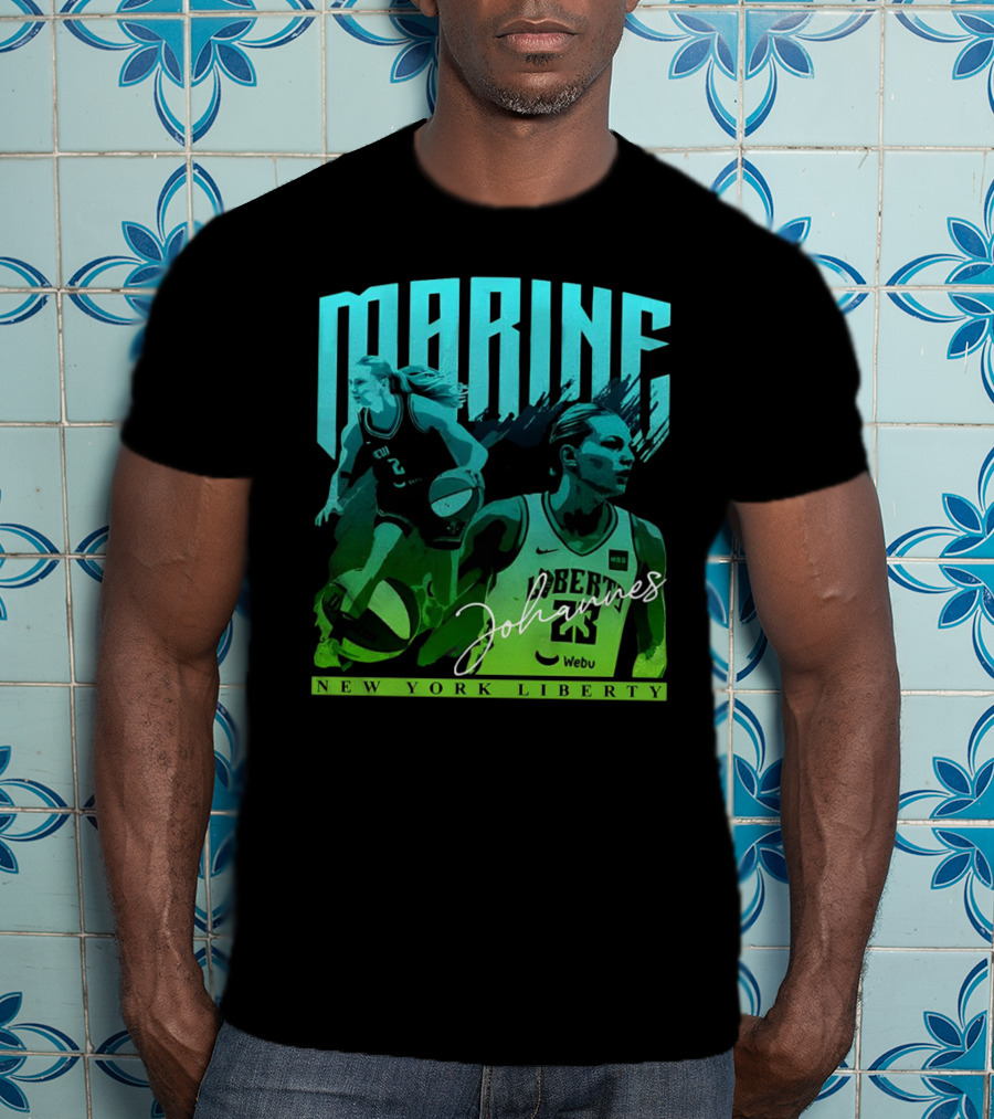 Marine Johannes New York Liberty Signature Jersey Number 23 Webu Basketball T-Shirt