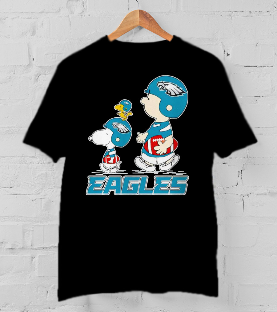 Eagles Football Snoopy Charlie Brown Woodstock Philadelphia T-Shirt