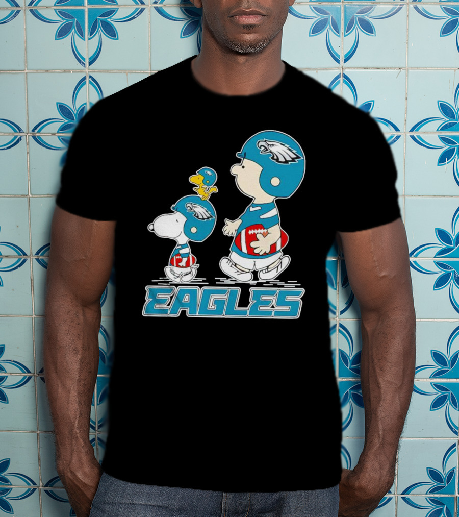 Eagles Football Snoopy Charlie Brown Woodstock Philadelphia T-Shirt