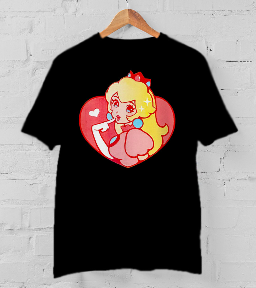 Jivke Princess Peach Heart T-Shirt