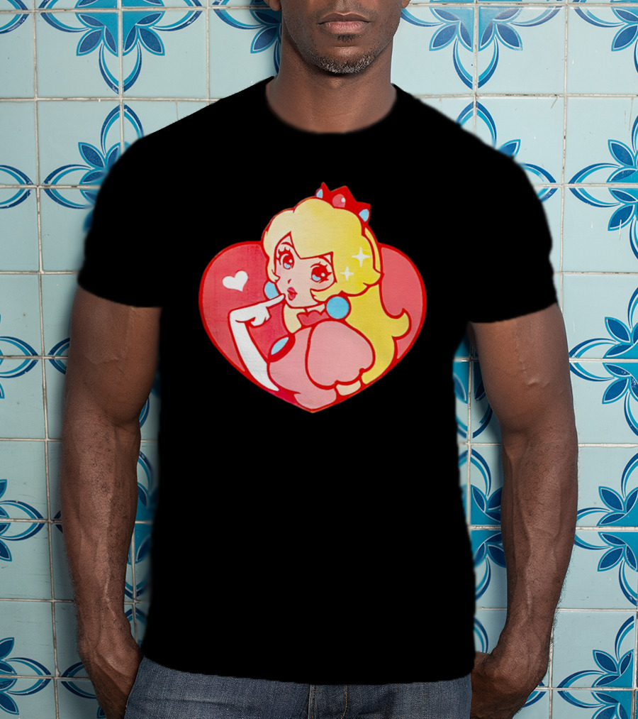 Jivke Princess Peach Heart T-Shirt