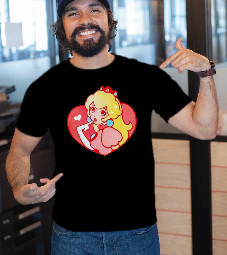 Jivke Princess Peach Heart T-Shirt