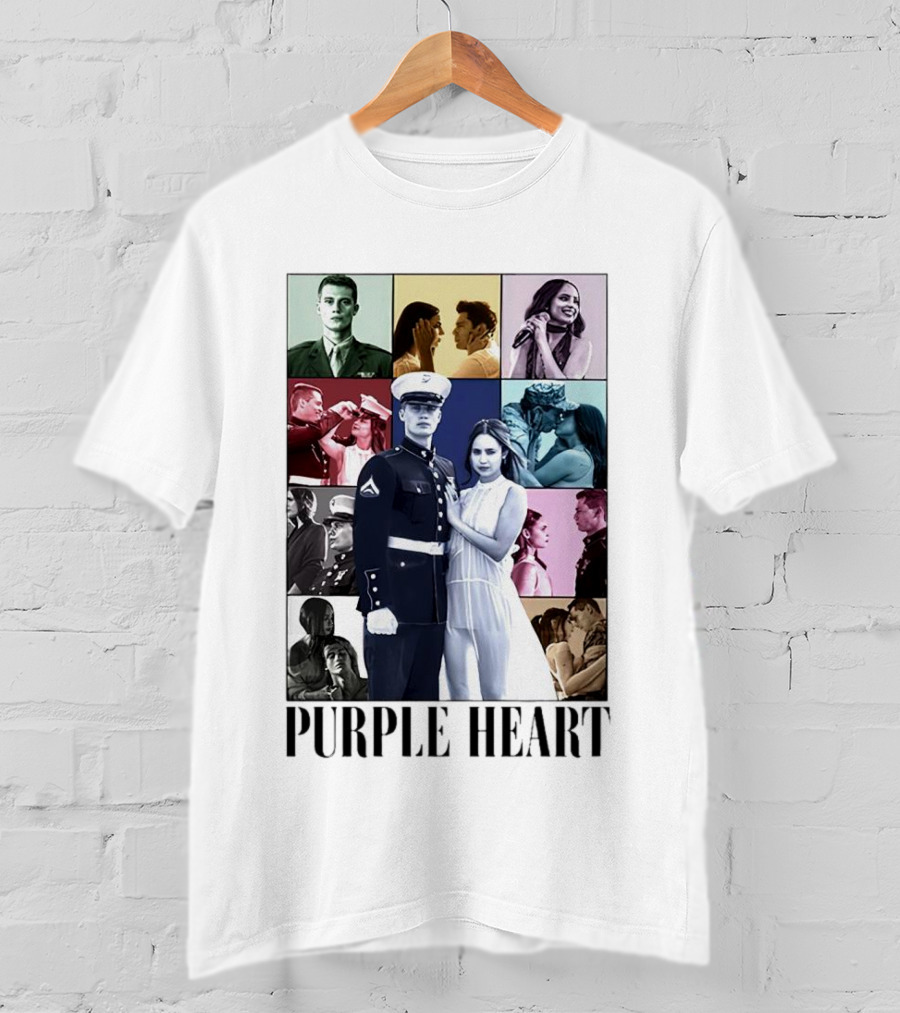Purple Heart Military Romance And Relationships Montage T-Shirt