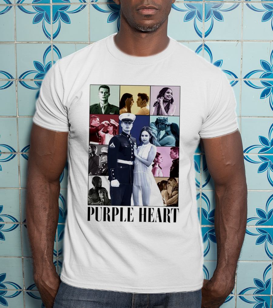 Purple Heart Military Romance And Relationships Montage T-Shirt
