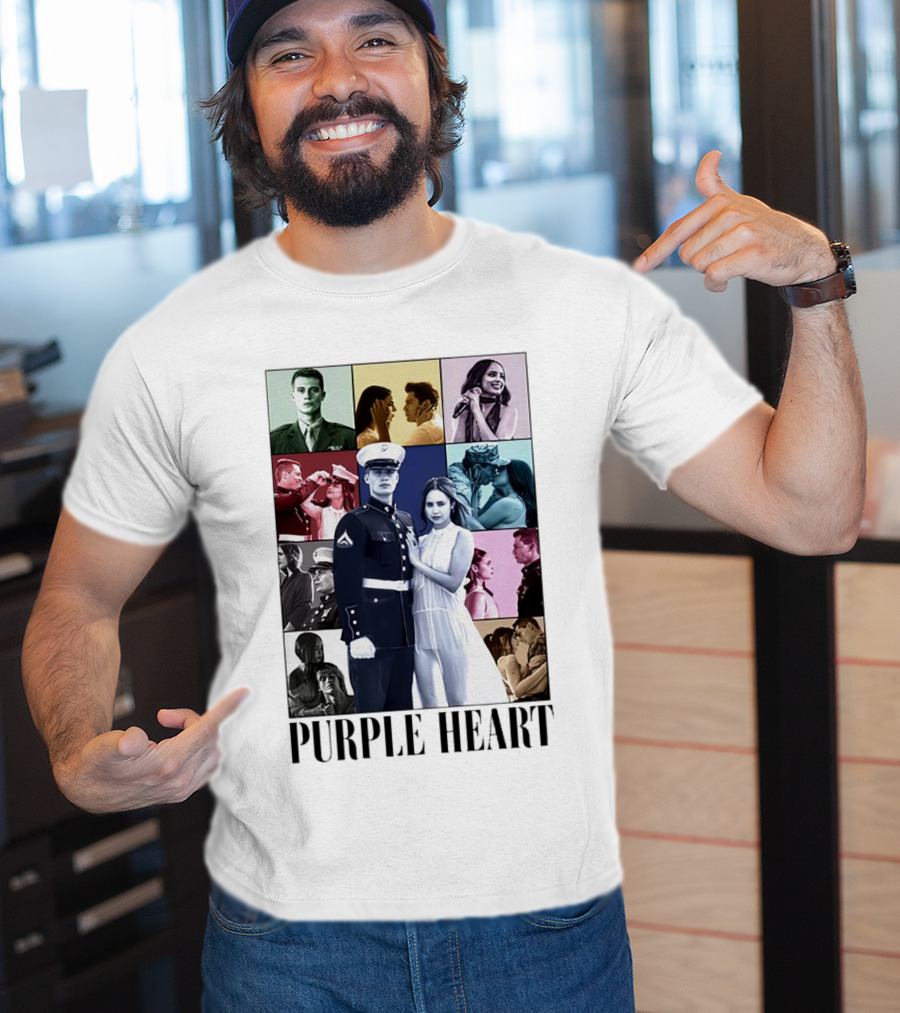 Purple Heart Military Romance And Relationships Montage T-Shirt